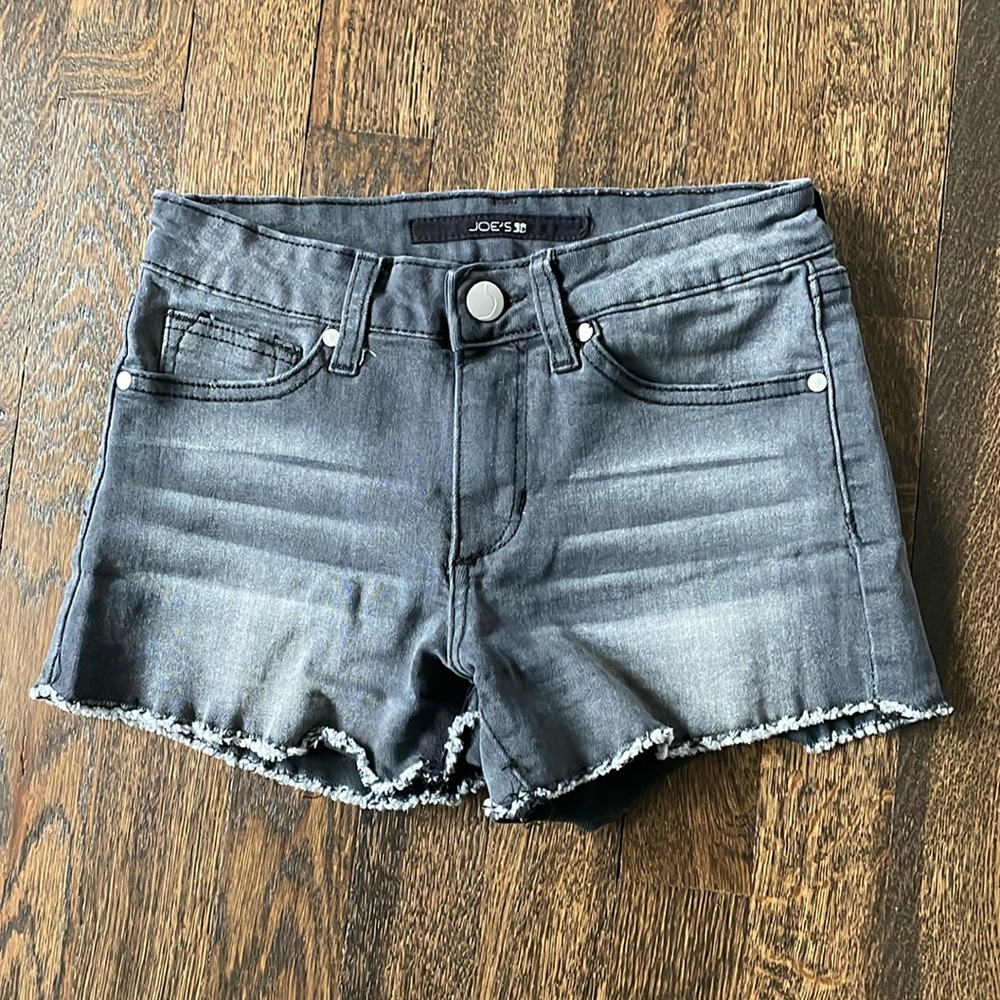 Girls Joe’s Jeans Black Denim Cutoff Shorts size 12